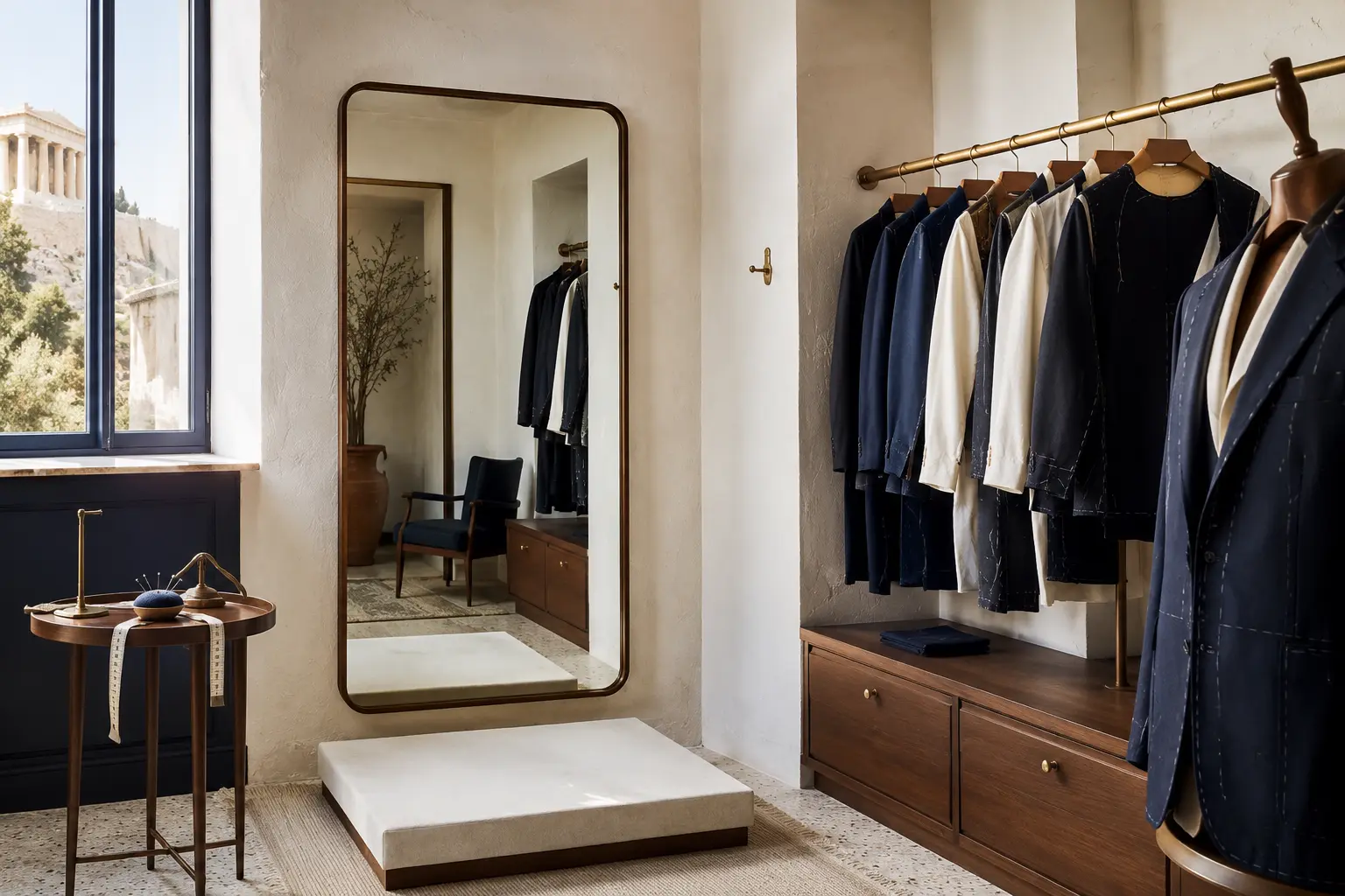 The fitting room prepared for an appointment